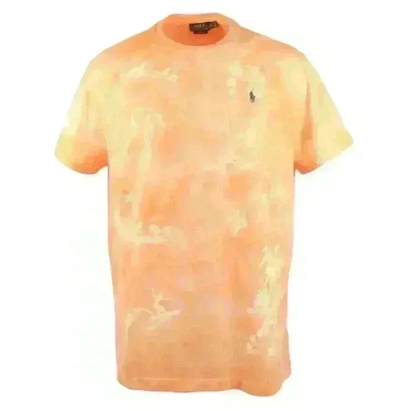 Polo Ralph Lauren Men's Orange Hawaiian Aloha Island Graphic T-Shirt Size 2XLT - Picture 1 of 5